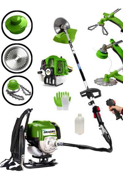 Dragro Pro 4x4 2 Zamanlı Sırt Tipi Benzinli Motorlu Tırpan Ot Çim Çayır Biçme...