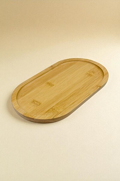 Kitchen Way Bamboo Oval Tray Presentation Tray 25cm Kw-176