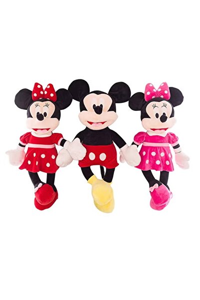 Generic لعبة ميكي وميني ماوس المحشوة اللطيفة مكونة من 3 قطع