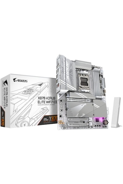 Gigabyte Placă de bază X870 AORUS ELITE WIFI7 ICE, AM5, DDR5, Wi-Fi, BT, ATX,...