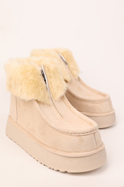 Madam Tarz Charlotte Kalın Taban Kürklü Bot