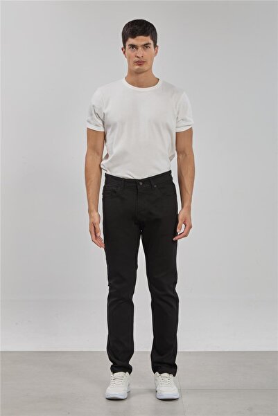 BARRELS AND OIL Men's Violet Regular Fit Trousers - Black