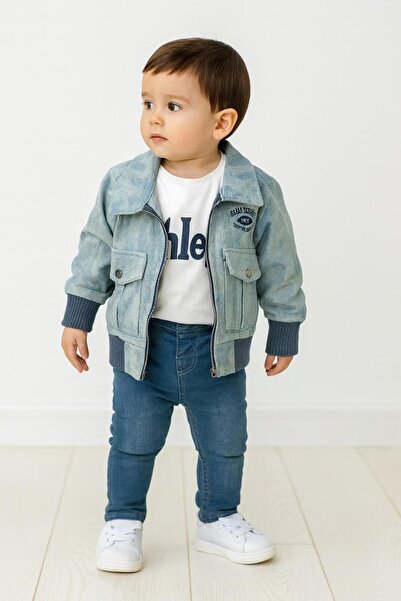 RAPAPA Boy's Denim Jacket and Pants Set – 3-Piece Combination – 3606