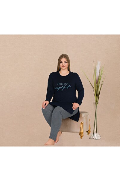 Lady Plus Size Imperfect Printed Pajama Set