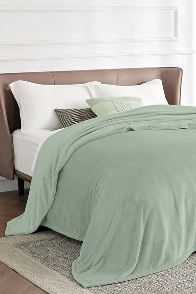 Calmera Wellsoft Çift Kişilik Yatak Örtüsü | Ultra Yumuşak & Hafif | Peluş | 200 × 220 cm - Yeşil