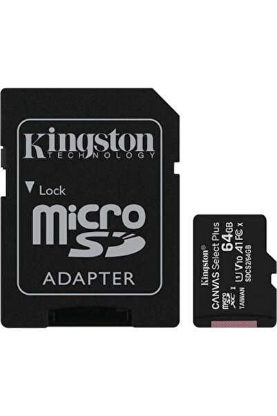 Kingston Card de memorie MicroSD Canvas Select Plus, 64 GB, 100 MB/s, cu adaptor