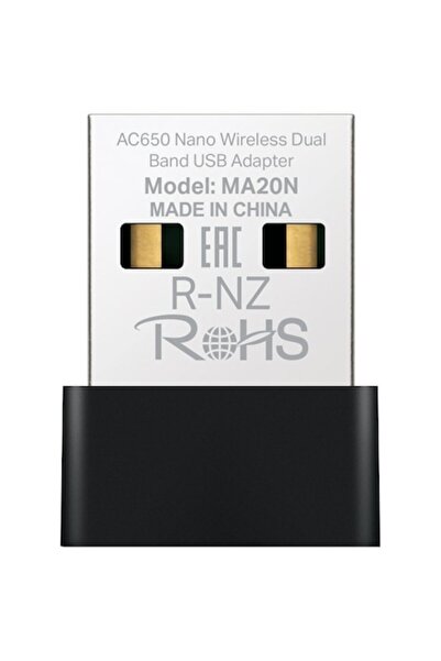 Mercusys Adaptor wireless MA20N, AC650 Nano Dual-Band Wi-Fi, USB, compact