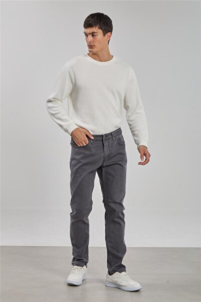 BARRELS AND OIL Men's Regular Fit Trousers - Smoked