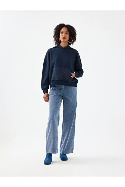 Loft Oversize Navy Blue Women's Sweatshirt Lf2040925