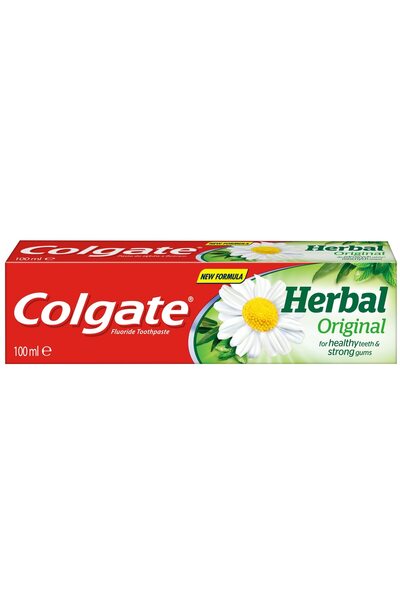 Colgate Pastă de dinți Herbal Fresh Essence, 100 ml - Îmbogățită cu mentă, mușețel și eucalipt