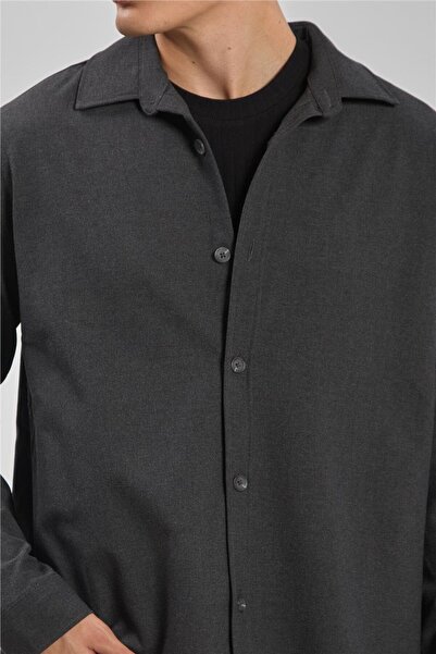 BARRELS AND OIL Men's Regular Fit Shirt - Anthracite