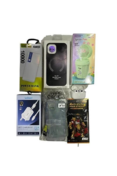 LOCK iPhone 14 Power & Protection Kit: 10000mAh Power Bank, MagSafe Case, Clear Case, Screen Protector