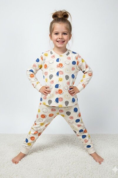 irkkids Set de pijamale pentru copii unisex cu închidere cu apăsare – confort...