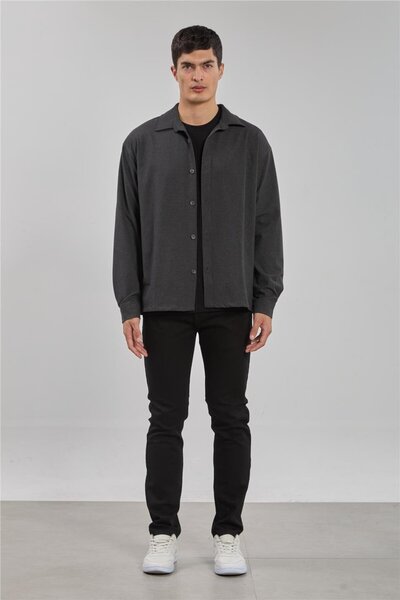 BARRELS AND OIL Men's Regular Fit Shirt - Anthracite