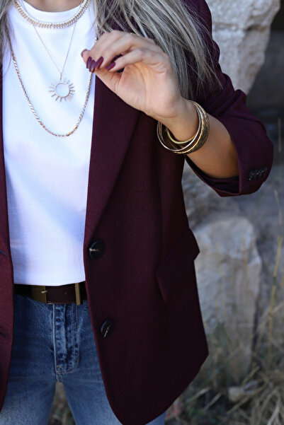 bytugcekaya Бургунди сако с три джоба