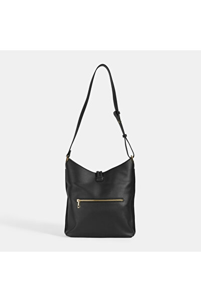 Desa Geantă de umăr neagră cu ciucuri pentru femei