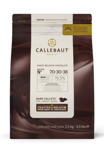 Callebaut Ciocolata Neagra 70.5% Recipe 70-30-38, 2,5kg - Callebaut®