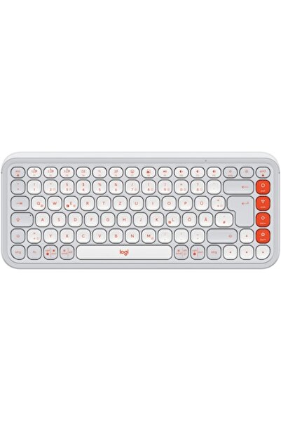logitech Wireless Keyboard POP ICON KEYS, Bluetooth, 3 Way Easy-Switch, Off-White