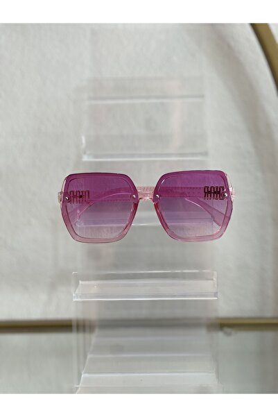 the ASEL İNCİ نظارات شمسية بتفاصيل ذهبية أرجوانية