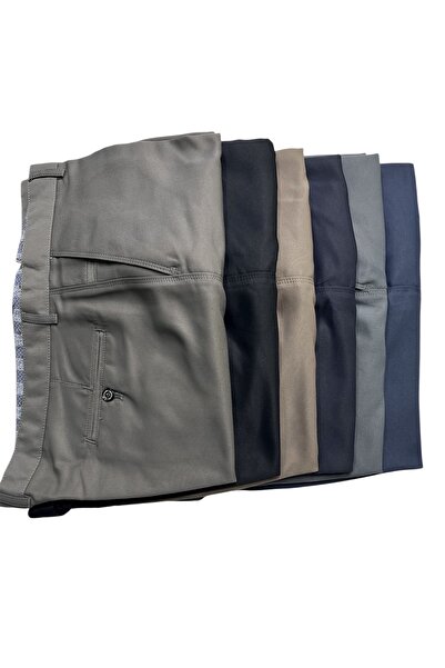 PANTMEN BÜYÜK BEDEN (56-58-60-62) ORTA GRİ RAHAT KALIP, PAMUKLU SATEN,KETEN PANTOLON