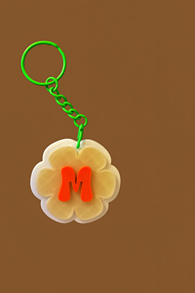 Generic Kişiye Özel Harfli Çiçek Anahtarlık – Istediğiniz Harf Yazılır - Kişiye Özel Hediyelik & Çanta Süsü