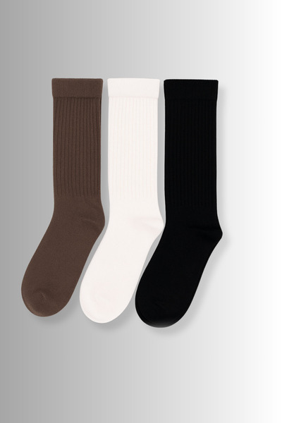 BELİNOPLUS Pachet de 3 șosete sport cu aspect elegant pentru femei