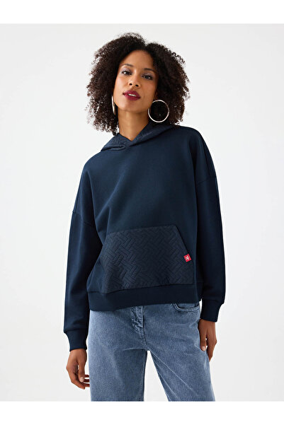 Loft Oversize Navy Blue Women's Sweatshirt Lf2040925