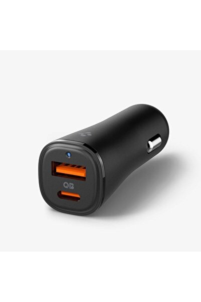 Yacht TNG Încărcător auto USB-A QC 3.0 18W, Tip-C PD30W, Spigen Arcstation Essential EV482, D91