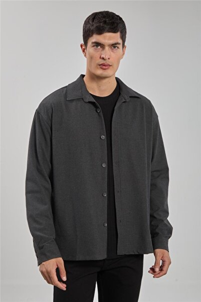 BARRELS AND OIL Men's Regular Fit Shirt - Anthracite