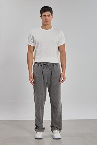 BARRELS AND OIL Men's Sweatpants with Back Pocket - Anthracite