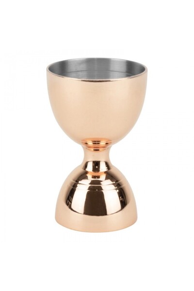 Raki Alcohol measuring cup, jigger bar CULINARO 25/50ml copper plated stainless steel