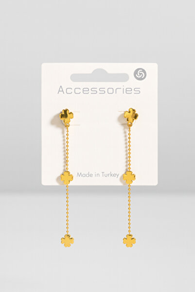 G Sport POLO Clover Detailed Dangle Zircon Earrings