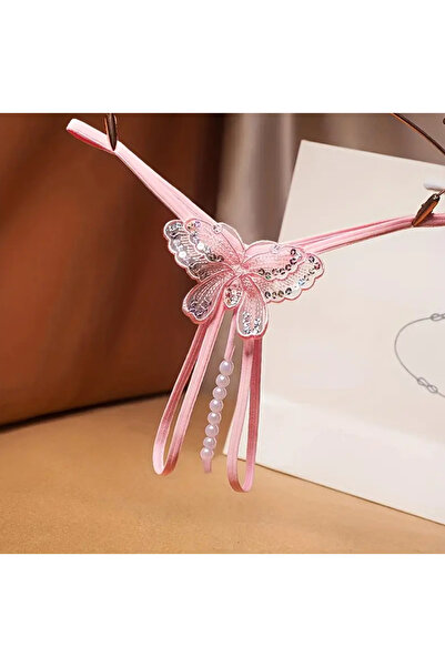 G&H UNDERWEAR Pink Butterfly Pearl String