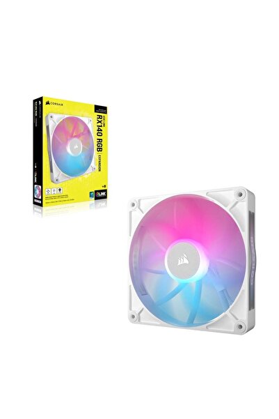 Corsair Ventilator Corsair iCUE LINK RX140 RGB, iluminare RGB, 140mm, 1700 rpm, PWM (Alb)