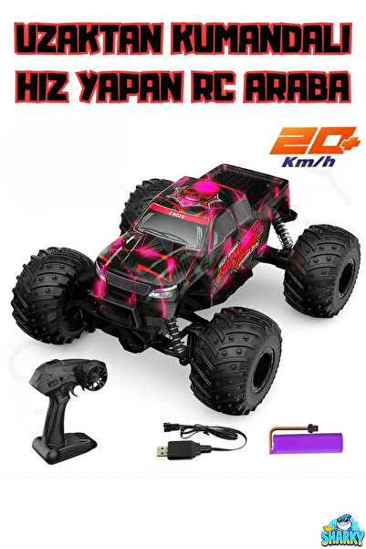 SHARKY Oyuncak 2.4GHz Uzaktan Kumandalı Full Fonksiyon 20 Km Hız LED Işıklı Ş...