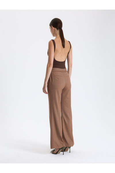 BAQA Tan Belted Wide Leg Pants
