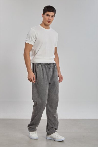 BARRELS AND OIL Men's Sweatpants with Back Pocket - Anthracite