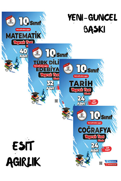 ÖZDEBİR YAYINEVİ 10.Sınıf Eşit Ağırlık Yaprak Test Seti Güncel Yeni Baskı