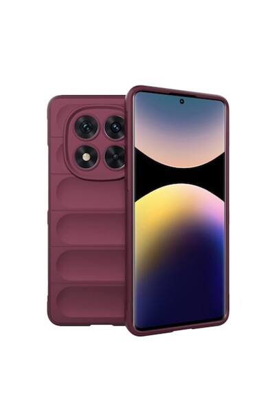 FİL Protective Case for Xiaomi Noble Redmi Note 14 Pro 5G/Poco X7, O72, Thermoplastic, Bordeaux