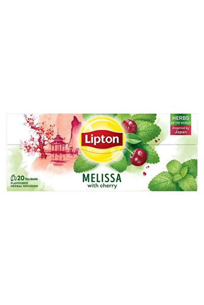 Lipton Infuzie de plante cu cireșe și lămâie, 20 de pliculețe de ceai, 24g - Amestec aromatic pentru o pauză senină