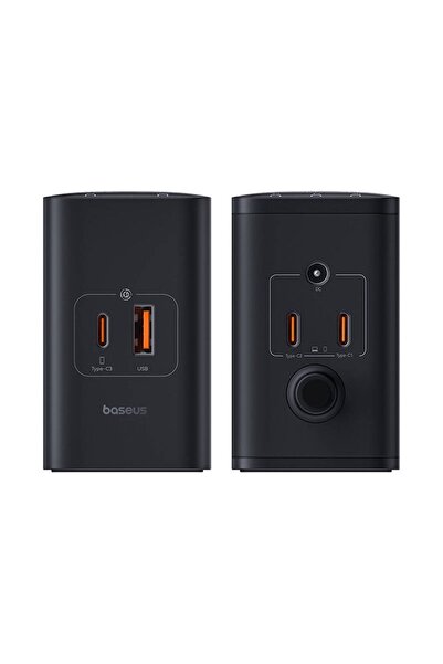 Baseus Charging Station GaN, 3x USB-C, USB, DC, 240W, 1m, D83, Polycarbonate,