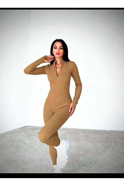 Miss Fitilli Kumaş Fermuarlı Spor Tulum