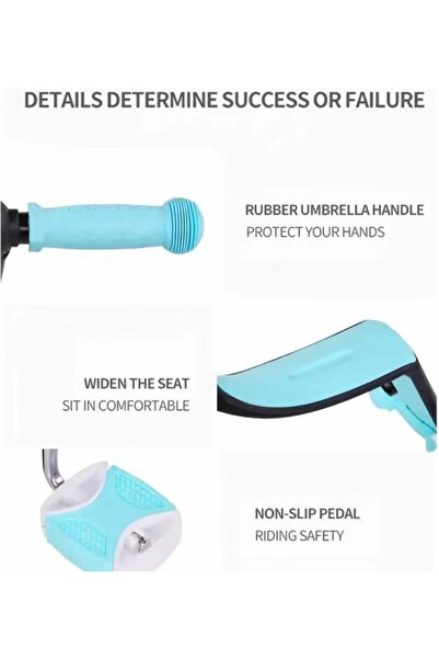 Generic 3-in-1 Kids Tricycle & Scooter - Foldable Ride-On Toy with Adjustable Seat and Handle