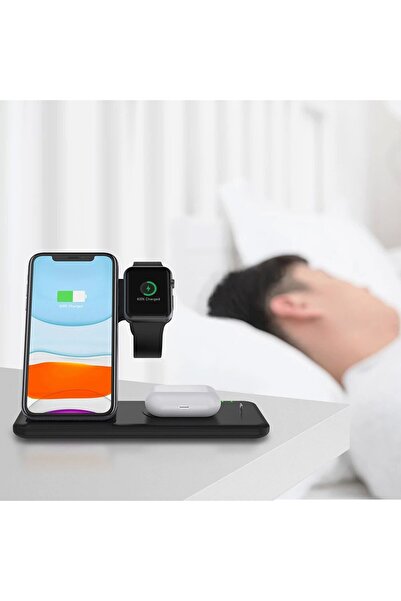 dalip 4-in-1 Wireless FastCharge Charger, Foldable Design, 15W, Compatible with Apple Watch, AirPod