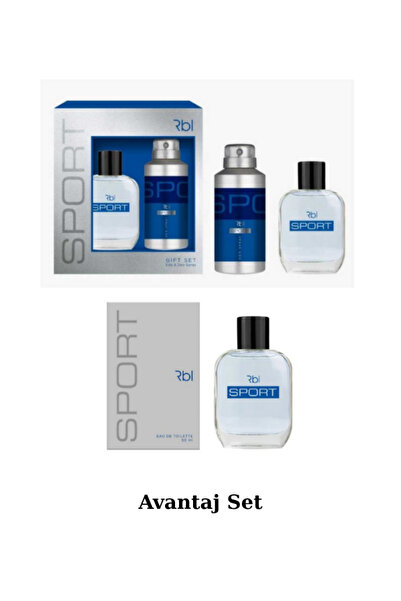 Rebul Sport EDT Erkek Parfüm 100 ml (50+50ml) | Deodorant 150 ml Avantaj Set