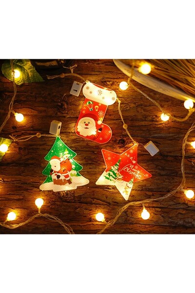 Bibilel Set of 6 Illuminated Christmas Decorations,