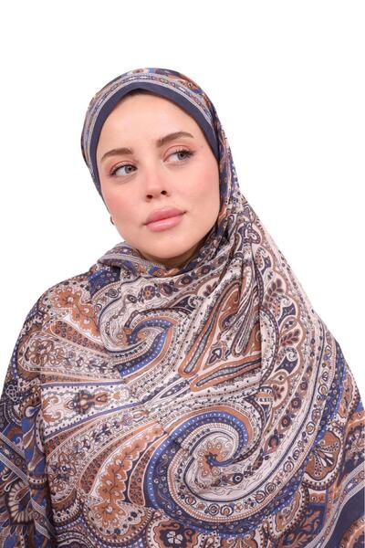 Karaca Premium Lux Original Ethnic Pattern Shawl (Voile Silk, 1St Grade) Classy, Lightweight, Comfortable, Stylish, Islamic Clothing)