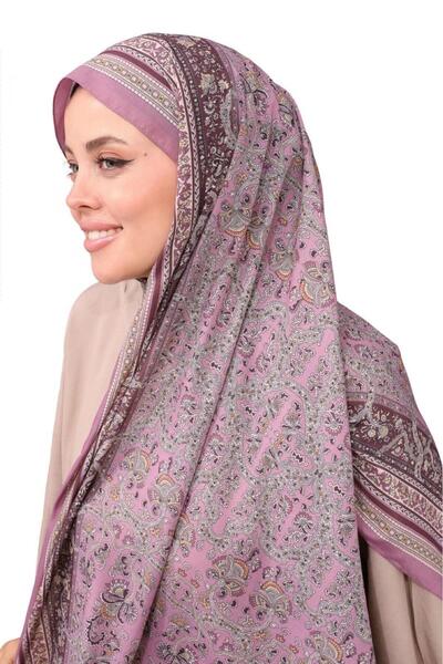 Karaca Premium Lux Original Ethnic Pattern Shawl (Voile Silk, 1St Grade) Classy, Lightweight, Comfortable, Stylish, Islamic Clothing)