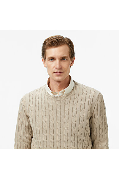 Nautica Erkek Bej Classic Fit Kazak