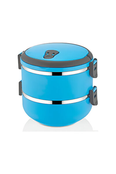 YAZICI FreshBox 2 Katlı Sızdırmaz Yemek Termosu Sefer Tası Saklama Kabı Mavi